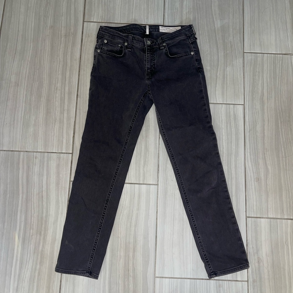 rag & bone Women's Black Skinny Jeans size 24 goth street wear casual